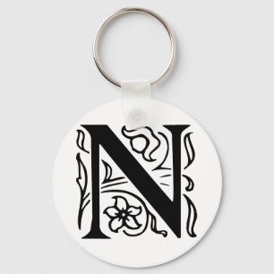 Porte-clés Lettre N de fantaisie