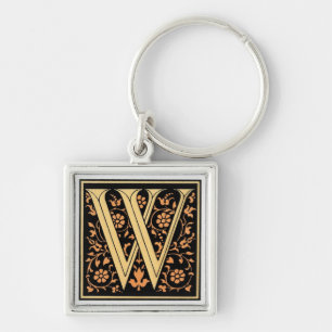 Porte-clés Lettre noire et or "W" - Porte - clé