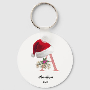 Porte-clés Lettre personnalisée de Noël nom