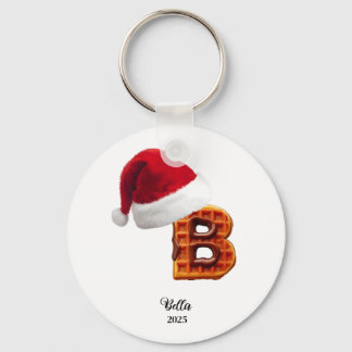 Porte-clés Lettre personnalisée de Noël nom