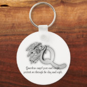 Porte-clés LETTRE q ANGLE monogramme alphabet (Recto)