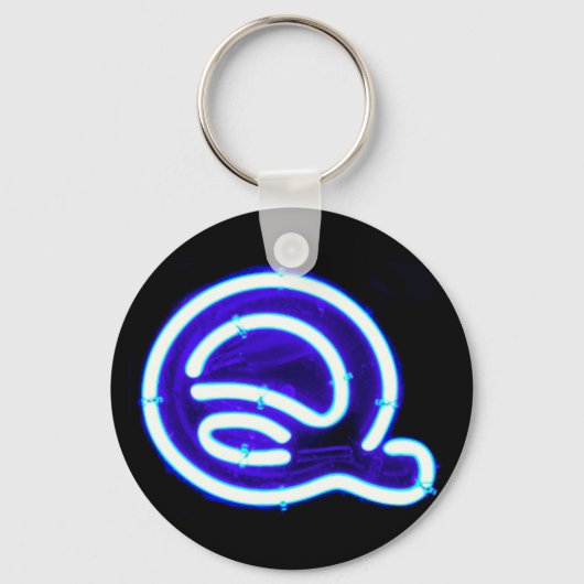 Porte-clés Lettre "Q" Neon Light Monogramme (Recto)