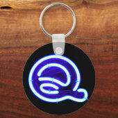 Porte-clés Lettre "Q" Neon Light Monogramme (Recto)