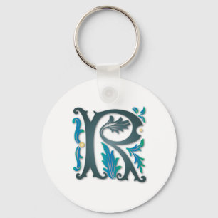 Porte-clés Lettre R monogramme