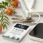 Porte-clés Lettre Sonogramme de la bosse pour papa attendu (Devant droit)