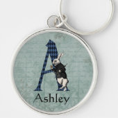 PORTE-CLÉS LETTRE TAPIS BLANC A (Devant)