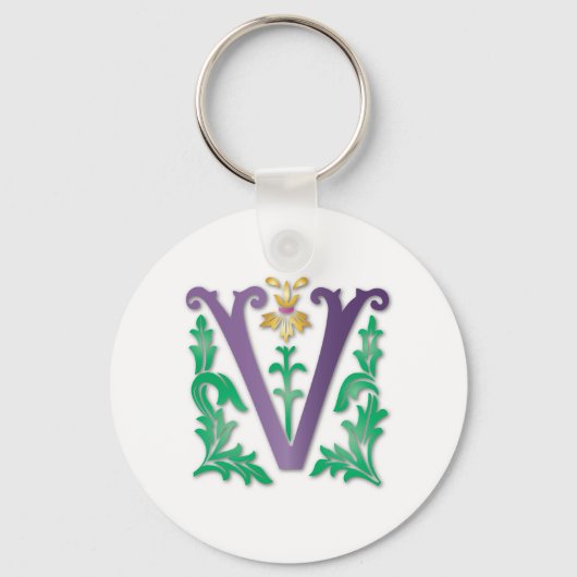 Porte-clés Lettre V Monogramme (Recto)
