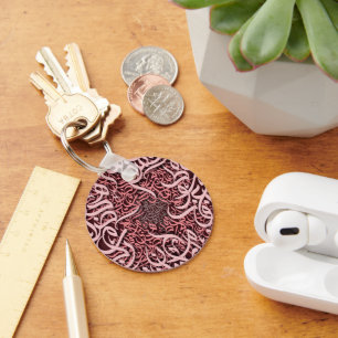 Porte-clés lettres arabes rose