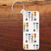 Porte-clés lettres découpées embrasser la diversité de Slippe (Recto)