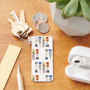 Porte-clés lettres découpées embrasser la diversité de Slippe