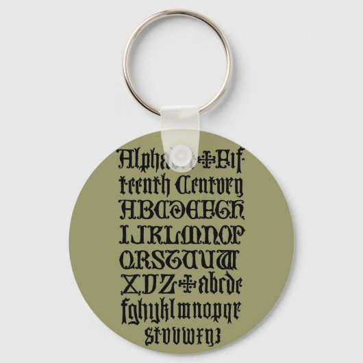 Porte-clés Lettres gothiques Porte - clé (Recto)