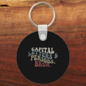 Porte-clés Lettres Majuscules Et Points Bruh (Recto)