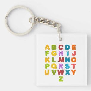 Porte-clés Lettres Mignonnes Alphabet Amusant d'Apprentissage