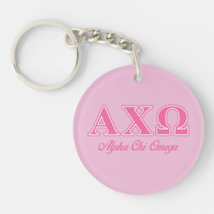 Porte-clés Lettres roses Alpha Chi Omega