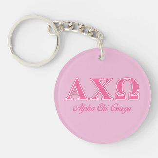 Porte-clés Lettres roses Alpha Chi Omega