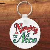 Porte-clés Lettres rouges rétro Noël, Naughty ou Nice (Recto)