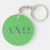 Porte-clés Lettres Vertes Alpha Chi Omega (Dos)