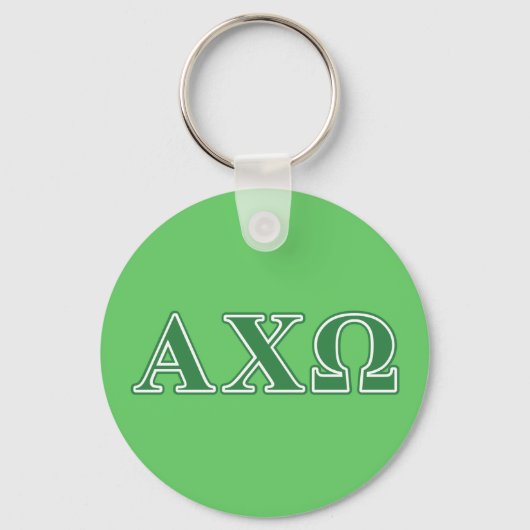Porte-clés Lettres vertes d'Alphi Chi Omega (Recto)