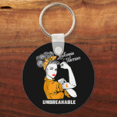 Porte-clés Leucémie Guerrier Indestructible Conscience Don Te (Recto)