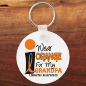 Porte-clés Leucémie JE PORTE DE L'ORANGE POUR MA GRANDPA 9 (Recto)
