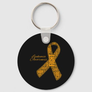 Porte-clés Leucémie Sensibilisation ruban orange combat espoi