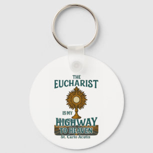 Porte-clés L'Eucharistie est ma route vers le ciel