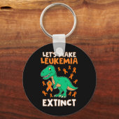 Porte-clés Leukemia Dinosaur Orange Ribbon Hématologue Repti (Recto)