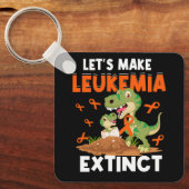 Porte-clés Leukemia Dinosaur Orange Ribbon Hématologue Repti (Recto)
