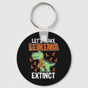 Porte-clés Leukemia Dinosaur Orange Ribbon Hématologue Repti