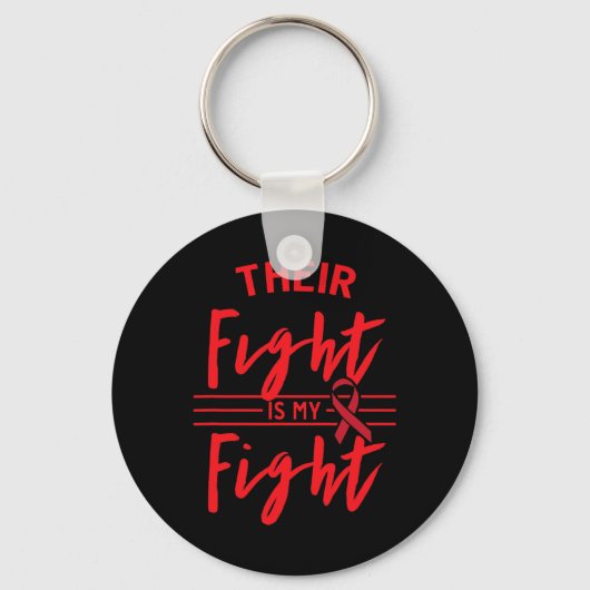 Porte-clés Leur combat est Mon combat Conscience du cancer du (Recto)
