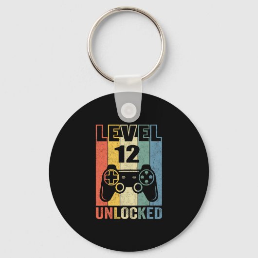 Porte-clés Level 12 Unlocked Shirt Funny Video Gamer 12th Bir (Recto)