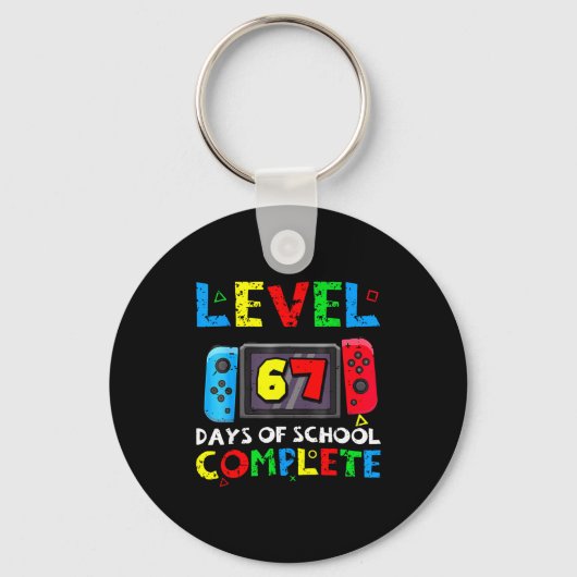 Porte-clés Level 67 Days Of School Complete Six Seven Meme Ki (Recto)