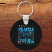 Porte-clés Level 7 Unlocked 7 Year Old For Boys 7th Birthday  (Recto)