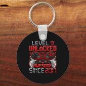 Porte-clés Level 9 Unlocked 9 Year Old For Boys 9th Birthday  (Recto)
