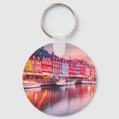 Porte-clés Lever de Copenhague Nyhavn, Danemark (Recto)