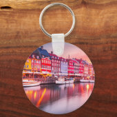 Porte-clés Lever de Copenhague Nyhavn, Danemark (Recto)