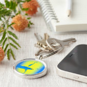 Porte-clés Lever de soleil de héron bleu Thunder_Cove (Côté)