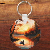 Porte-clés Lever de soleil sur le lac (Recto)