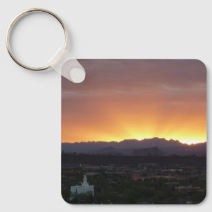 Porte-clés Lever de soleil sur le paysage de St. George Utah