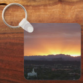 Porte-clés Lever de soleil sur le paysage de St. George Utah (Recto)