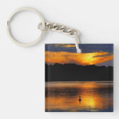 Porte-clés Lever du soleil au lac, photo pittoresque, (Devant)