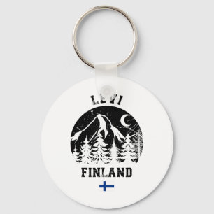 Porte-clés Levi Lapland Station de ski Finlande Ski Alpin Fin