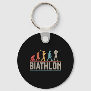 Porte-clés L'Évolution Du Biathlon Cible Tir Xc Skiin