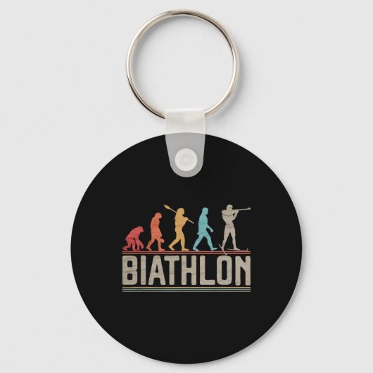 Porte-clés L'Évolution Du Biathlon Cible Tir Xc Skiin (Recto)