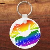 Porte-clés Lèvres arc-en-ciel 1 (Recto)