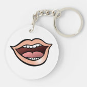 Porte-clés Lèvres Bouche Ouverte Dents Langue (Dos)