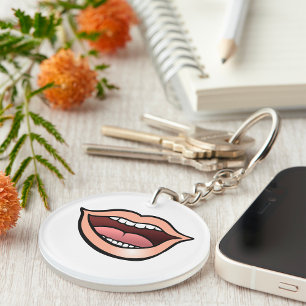 Porte-clés Lèvres Bouche Ouverte Dents Langue