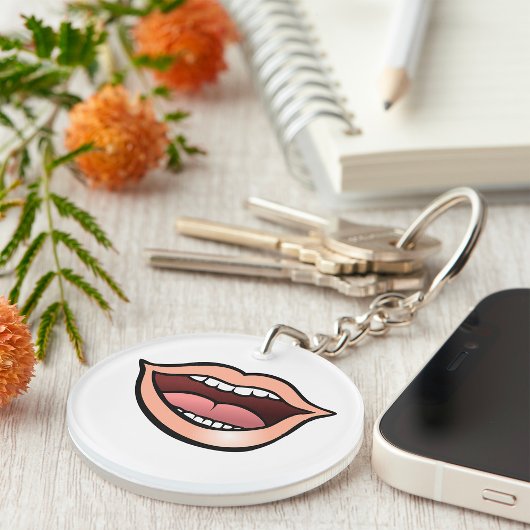 Porte-clés Lèvres Bouche Ouverte Dents Langue