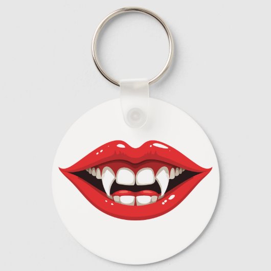 Porte-clés Lèvres de vampire rouges (Recto)