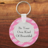 Porte-clés Lèvres Diamantes Blanches Gris Rose (Recto)